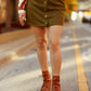 MATCHA PLEASE SUEDE SKIRT